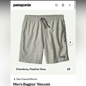 Patagonia Gray Men's Naturals Baggies